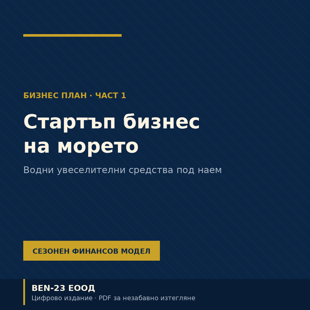 Бизнес план: Стартъп бизнес на морето, част 1 — корица